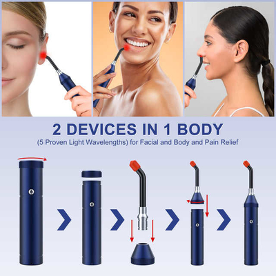ซื้อ 5 Wavelenghs Cold Sore Red Light Therapy Torch ไฟฉายบำบัดด้วยแสงสีแดง การผลิตออนไลน์