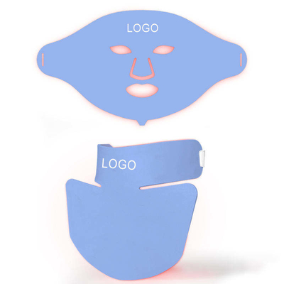 ซื้อ ผิว 7 สี Red Light Panel Therapy Mask Photon Face Neck Silicone 470nm การผลิตออนไลน์