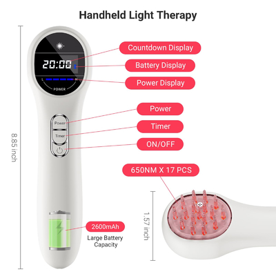 ซื้อ PDT LED Light Hair Regrowth หวีใกล้อินฟราเรด Hair Growth Scalp Massager การผลิตออนไลน์