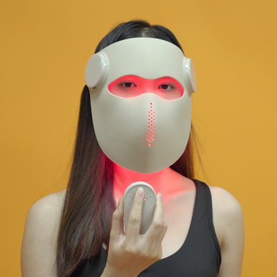 ซื้อ หน้ากากรักษาด้วยแสงแดงและอินฟราเรด 3 มิติ 660+850+1064nm + สีฟ้า 460nm LED, 288 ไฟ, การกระชับผิวหนังและการรักษาสิว, CE / RoHS / FCC การผลิตออนไลน์
