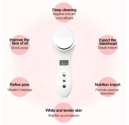 ซื้อ อุปกรณ์ความงามบนใบหน้า 1000mAh เครื่องทำความเย็นด้วยความร้อน Galvanic Ion Facial Massager การผลิตออนไลน์