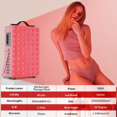 300W 660nm 850nm แผงไฟ LED สีแดงสำหรับบรรเทาอาการปวด / การรักษาความเสียหายของผิวหนัง