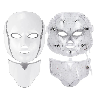 7 สี LED หน้ากากส่องไฟบำบัดผิวหน้าและลำคอความงาม