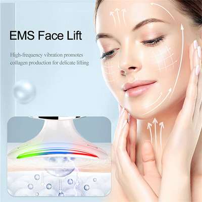 เครื่องนวดยกคอจากสแตนเลส ABS เครื่องนวด EMS LED Light Therapy Anti-wrinkle สําหรับคอและใบหน้า