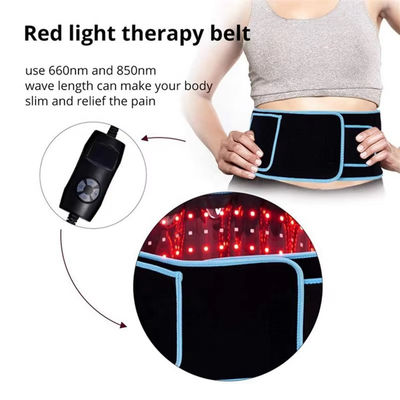 เครื่องลดน้ําหนัก เข็มขัดรักษาแสงอินฟราเรดสีแดง LED เข็มขัดรักษาแสงแดง
