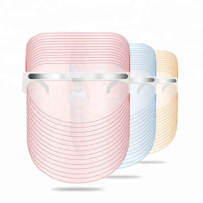 การกำจัดเม็ดสี DC5V 3 สี Skin Gear Led Face Shield พร้อมไฟ LED