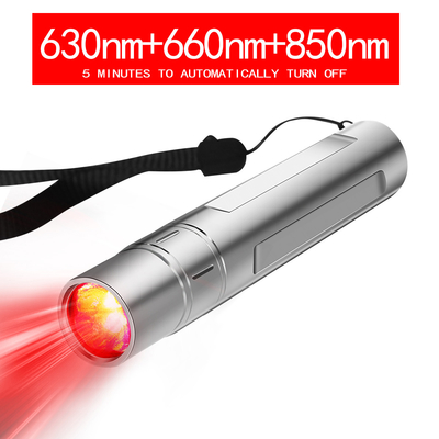 แบบพกพา 850nm มือถือโคมไฟทางการแพทย์ 630nm 660nm แสงสีแดงบำบัดไฟฉาย